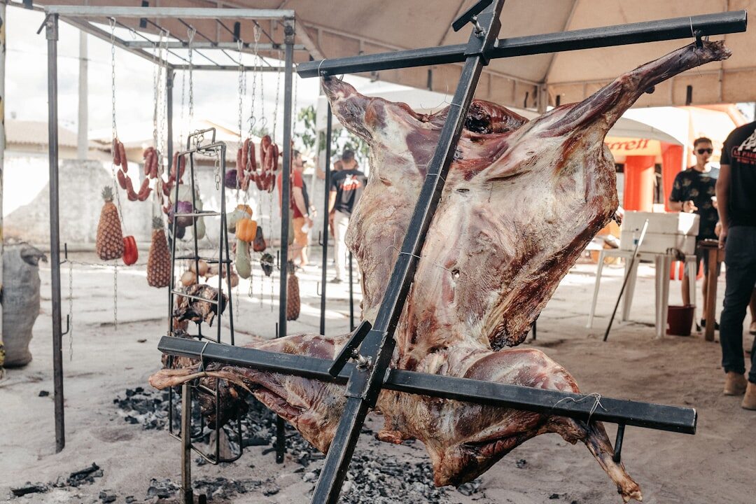 gaucho preparing asado